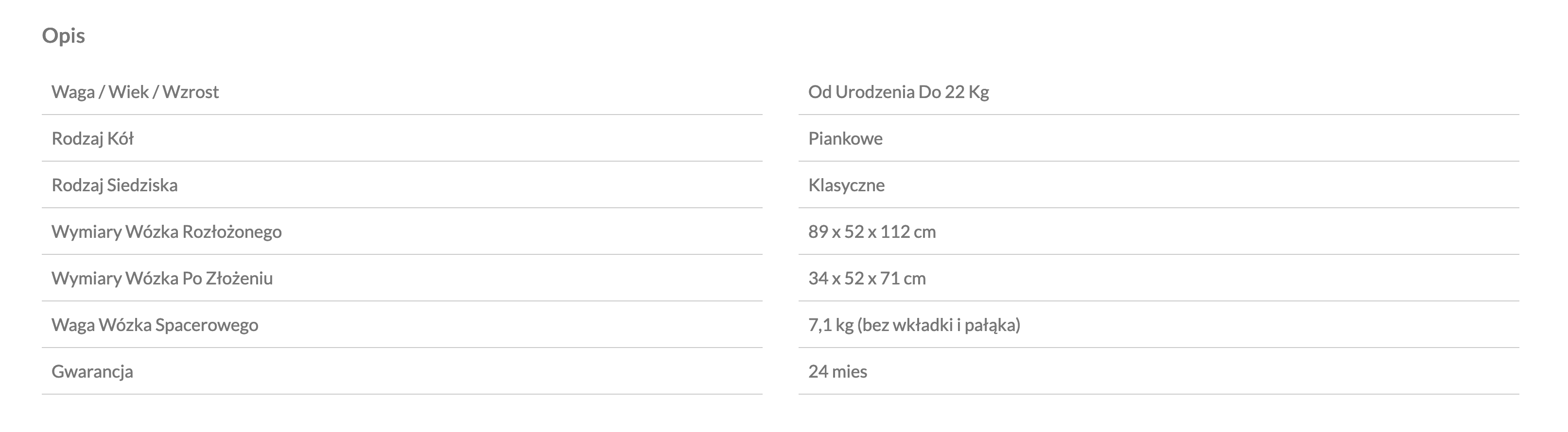 SPECYFIKACJA WÓZKA NUNA TRVEL WYMIARY WAGA PORÓWNANIE