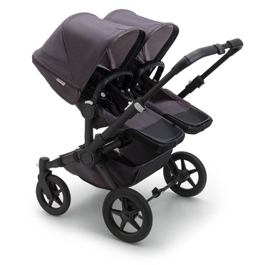 Bugaboo® Donkey 5 Duo podwójny wózek głęboko-spacerowy 'rok po roku' | Mineral Collection – Washed Black