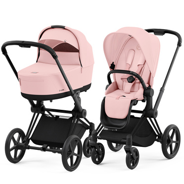 Cybex® Priam 4 zestaw 2w1, wózek głęboko-spacerowy | Peach Pink + Matt Black