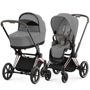 Cybex® Priam 4 zestaw 2w1, wózek głęboko-spacerowy | Mirage Grey + Rosegold