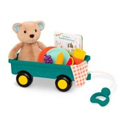 B.Toys™ HappyHues Cara-Mellow Bear Playset wagonik z misiem, książką i zestawem piknikowym