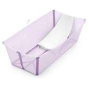 Stokke® Flexi Bath® X-Large + Newborn Support duża wanienka z wkładką | Transparent Calming Lavender