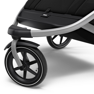 Thule® Urban Glide 3 Double bliźniaczy wielofunkcyjny trójkołowy wózek biegowy | Jet Black Alu