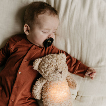 MOONIE 2.0 | SZUMIŚ | SZUMIĄCY MIŚ ORGANIC Z LAMPKĄ | SAND