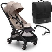 Bugaboo® Butterfly, zestaw promocyjny 3w1, wózek spacerowy + pałąk + travel bag | Desert Taupe