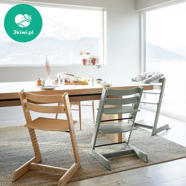 Stokke® Tripp Trapp® Complete Set zestaw 4w1, krzesełko do karmienia + leżaczek + baby set + tacka | Glacier Green