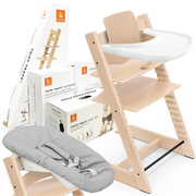 Stokke® Tripp Trapp® Complete Set zestaw 4w1, krzesełko do karmienia + leżaczek + baby set + tacka | Natural