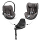 Cybex® Cloud T i-Size + Sirona T i-Size, kompletny zestaw 3w1 od urodzenia do ok. 4 r.ż. | Mirage Grey Comfort