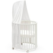 Stokke® Sleepi™ Mini V3 owalne łóżeczko–gniazdko niemowlęce na kółkach, kompletny zestaw bazowy | White