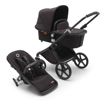 Bugaboo® Fox Cub zestaw 2w1, wózek głęboko-spacerowy | Midnight Black