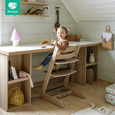 Stokke® Tripp Trapp® zestaw 3w1, krzesełko do karmienia + baby set + tacka | Exclusive Oak Warm Brown (dąb)