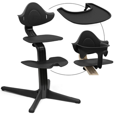 Stokke® Nomi® zestaw 3w1, ergonomiczne krzesełko do karmienia | All Black