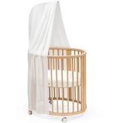 Stokke® Sleepi™ Mini V3 owalne łóżeczko–gniazdko niemowlęce na kółkach, kompletny zestaw bazowy | Natural