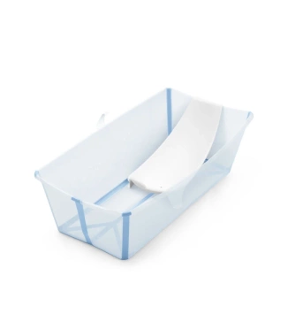 Stokke® Flexi Bath® X-Large Bundle duża składana wanienka + wkładka niemowlęca | Ocean blue 