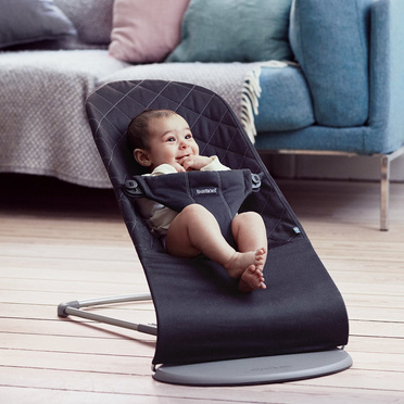 BabyBjorn | Bliss Baby Bouncer | Leżaczek-Bujaczek | 100% Bawełna | Black