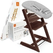 Stokke® Tripp Trapp® krzesełko + leżaczek niemowlęcy Newborn Set | Walnut Brown