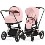 Cybex® Priam 4 zestaw 2w1, wózek głęboko-spacerowy | Peach Pink + Rosegold