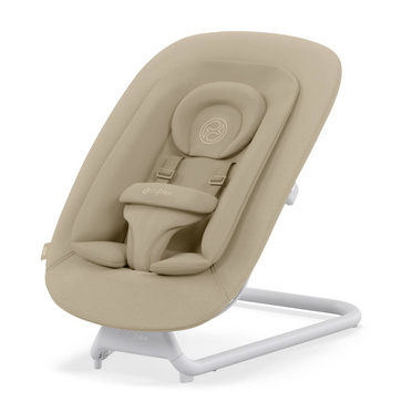 Cybex® Click & Fold & Lemo™ 2.0 Bouncer leżaczek niemowlęcy z funkcją naturalnego bujania | Sand White