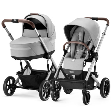 Cybex® Balios S Lux 2 wózek głęboko-spacerowy, zestaw 2w1 | Silver + Lava Grey