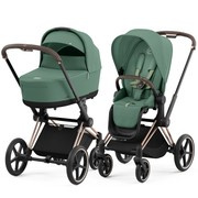 Cybex® Priam 4 zestaw 2w1, wózek głęboko-spacerowy | Leaf Green + Rosegold