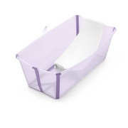 Stokke® Flexi Bath® + Newborn Support składana wanienka z wkładką niemowlęcą | Transparent Calming Lavender