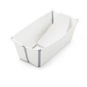 Stokke® Flexi Bath® + Newborn Support składana wanienka z wkładką niemowlęcą | White