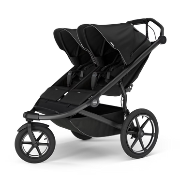 Thule® Urban Glide 3 Double bliźniaczy wielofunkcyjny trójkołowy wózek biegowy | Jet Black Alu