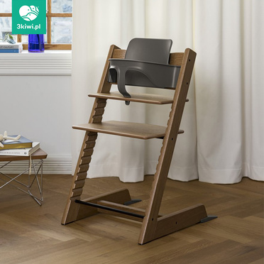 Stokke® Tripp Trapp® drewniane krzesełko dla dziecka | Exclusive Oak Warm Brown (dąb)