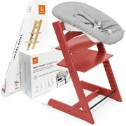 Stokke® Tripp Trapp® krzesełko + leżaczek niemowlęcy Newborn Set | Warm Red