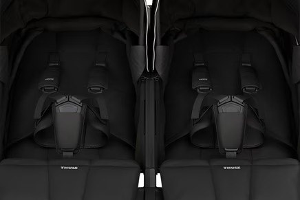 Thule® Urban Glide 3 Double bliźniaczy wielofunkcyjny trójkołowy wózek biegowy | Jet Black Alu