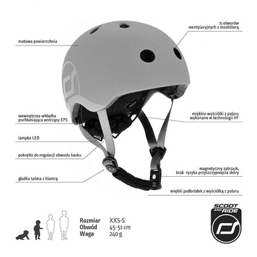 Scoot and Ride | Kask XXS-S | 1-5 Lat | Steel