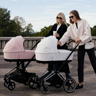 Cybex® Priam 4 zestaw 2w1, wózek głęboko-spacerowy | Peach Pink + Matt Black