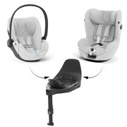 Cybex® Cloud T i-Size + Sirona T i-Size, kompletny zestaw 3w1 od urodzenia do ok. 4 r.ż. | Platinum White Plus