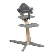 Stokke® Nomi® zestaw 2w1, krzesełko do karmienia + baby set | Natural White Oak + Storm Grey