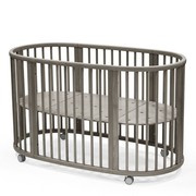 Stokke® Sleepi™ Bed V3 duże łóżeczko owalne 141/74 cm | Hazy Grey