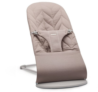 BabyBjorn | BLISS Baby Bouncer | Leżaczek-Bujaczek | 100% Bawełna | Petal Quilt, Piaskowy Szary