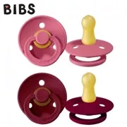 Bibs 2pack | Kauczukowy Smoczek Uspokajający Coral Ruby S 2pack