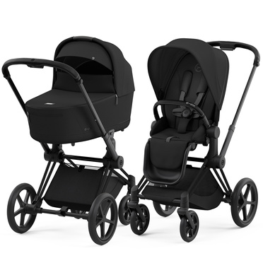 Cybex® Priam 4 zestaw 2w1, wózek głęboko-spacerowy | Sepia Black + Matt Black 