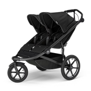 Thule® Urban Glide 3 Double bliźniaczy wielofunkcyjny trójkołowy wózek biegowy | Jet Black Alu