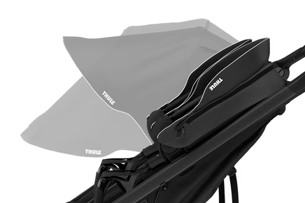 Thule® Urban Glide 3 Double bliźniaczy wielofunkcyjny trójkołowy wózek biegowy | Jet Black Alu