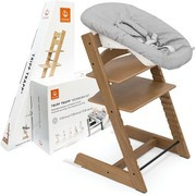 Stokke® Tripp Trapp® krzesełko + leżaczek niemowlęcy Newborn Set | Exclusive Oak Warm Brown (dąb)