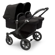 Bugaboo® Donkey 5 Twin bliźniaczy wózek głęboko-spacerowy 2w1 | Midnight Black