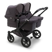 Bugaboo® Donkey 5 Twin bliźniaczy wózek głęboko-spacerowy 2w1 | Mineral Collection – Washed Black