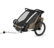 Thule® Chariot Cross 2 double wielofunkcyjna przyczepka rowerowa Faded Khaki 