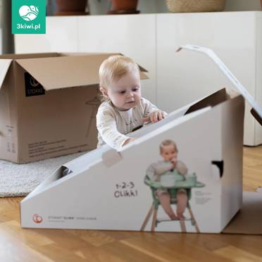  Stokke® Clikk™ ergonomiczne krzesełko dla dziecka Natural + Fjord Blue