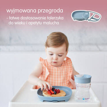 B.Box®  talerzyk z przyssawką 2w1, błękitny