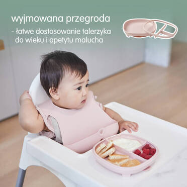 B.Box®  talerzyk z przyssawką 2w1 róż