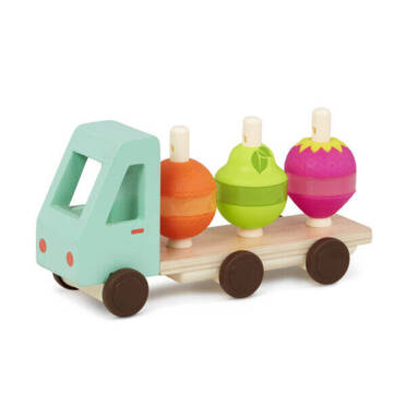 B.Toys™ Stack & Roll Fruit Truck – drewniana ciężarówka z OWOCAMI