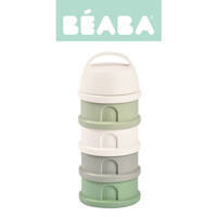 BEABA | Zestaw 4 Pojemników do Przechowywania Mleka | cotton white/sage green