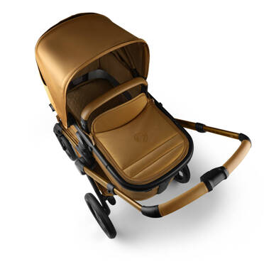 Bugaboo® Fox 5 zestaw 2w1, wózek głęboko-spacerowy | Noir Limited Edition – Amber Glow